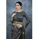 Grey Indian Saree Latest Embroidered Party Sari