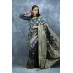 Grey Brocade Designer Party Wear Indian Saree