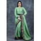 Saree Blouse In Pista Green Indian Formal Occasional Saree