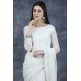 White Readymade Saree Indian Designer Sari Online