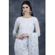 White Shimmer Sequin Saree Pakistani Designer Ethnic Saree