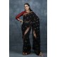 Black & Maroon Blouse Wedding Saree Ethnic Sari Shopping Online UK