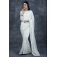 White Readymade Saree Indian Designer Sari Online