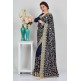 Navy Blue Embroidered Ethnic Readymade Saree