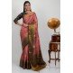 Rose Pink Art Silk Banarasi Saree with Blouse