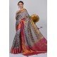 Grey & Magenta Indian Banarasi Silk Saree