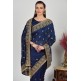 Royal Blue Party Wear Saree