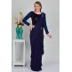 Midnight Blue Designer Evening Saree