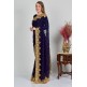 Navy Blue Embroidered Georgette Designer Saree