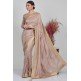 Mauve Embroidered Indian Party Saree