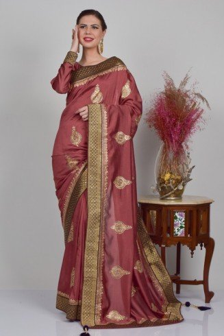 Hot Pink Fancy Wedding Saree