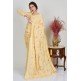 Lemon Yellow Embroidered Festive Summer Saree