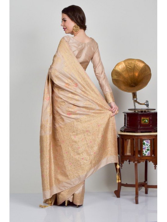 Golden Wedding Wear Banarasi Saree