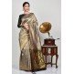 Grey & Black Designer Banarasi Indian Saree