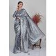 Grey Banarasi Party Wear Designer Saree