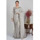 Grey Shimmering Indian Party Saree