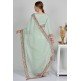 Light Mint Georgette Indian Designer Saree