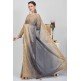 Trendy Grey & Beige Two Tone Party Wear Saree