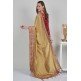 Golden & Red Indian Wedding Wear Saree