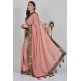 Dusty Pink & Blue Indian Festive Saree