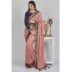 Dusty Pink & Blue Indian Festive Saree