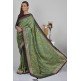 Mint Green Jacquard Ethnic Indian Sari