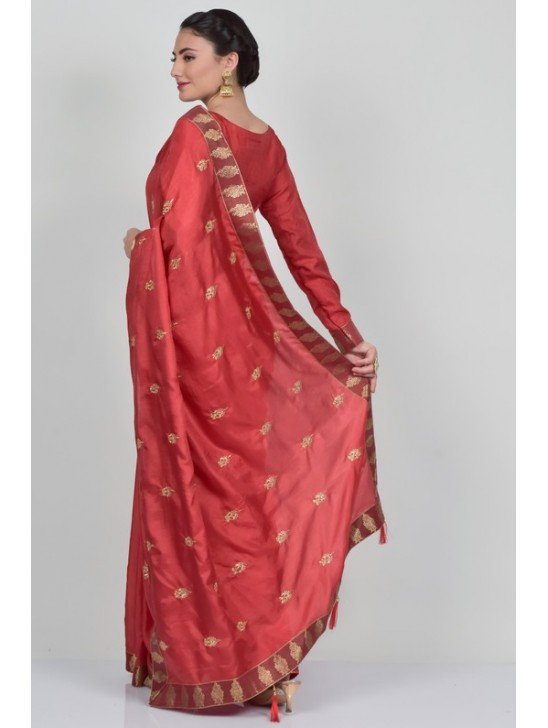 Red Festive Indian Saree
