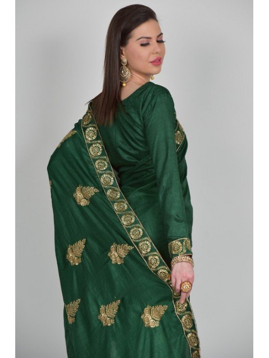 Green Ethnic Fancy Indian Saree