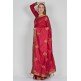 Maroon Embroidered Designer Silk Saree