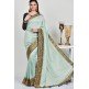 Mint & Black Pakistani Designer Wedding Saree