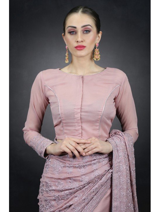 Rose Pink Heavy Designer Saree