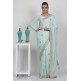 Elegant Mint Embroidered Wedding Wear Indian Fancy Saree