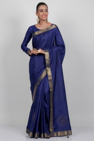 Royal Blue Casual Indian Saree