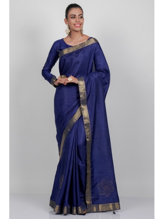 Royal Blue Casual Indian Saree