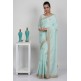 Elegant Mint Embroidered Wedding Wear Indian Fancy Saree