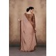 ZACS-605 BEIGE BEAUTIFUL BROCADE BLOUSE INDIAN PARTY WEAR SAREE