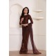 ZACS-600 BROWN DESIGNER READY MADE PARTY WEAR INDIAN SAREE