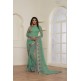 STUNNING SEA GREEN GEORGETTE PAKISTANI CASUAL WEAR SAREE