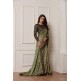 ZACS-611 OLIVE GREEN MEHDNI WEAR READY MADE SAREE