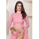 ZACS-617 STUNNING PINK GEORGETTE WITH AN AMAZING ZARI BORDER READY MADE SAREE