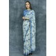 Faded Denim Printed Readymade Saree