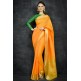 Saffron Yellow Banarsi Style Indian Ethnic Saree