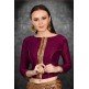 Fired Brick Maroon Party Wear Embroidered Saree