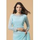 ZACS-701 SKY BLUE GEORGETTE NEW INDIAN OCCASIONAL WEAR SAREE