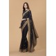 ZACS-715 BLACK GEORGETTE INDIAN READY MADE SAREE