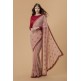 zACS-711 PEACH AND RED GEORGETTE OCCASION WEAR INDIAN SAREE