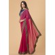 ZACS-716 RANI PINK AND NAVY BLUE BLOUSE BOLLYWOOD STYLE READY MADE SAREE