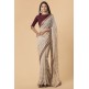 ZACS-51 BEIGE MAROON DESIGNER PARTY SARI