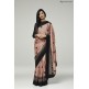 ZACS-731 ROSE PINK AND BLACK EMBROIDERED INDIAN WEDDING SAREE