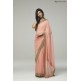 ZACS-734 PEACH PLAIN GEORGETTE READY MADE INDIAN SAREE